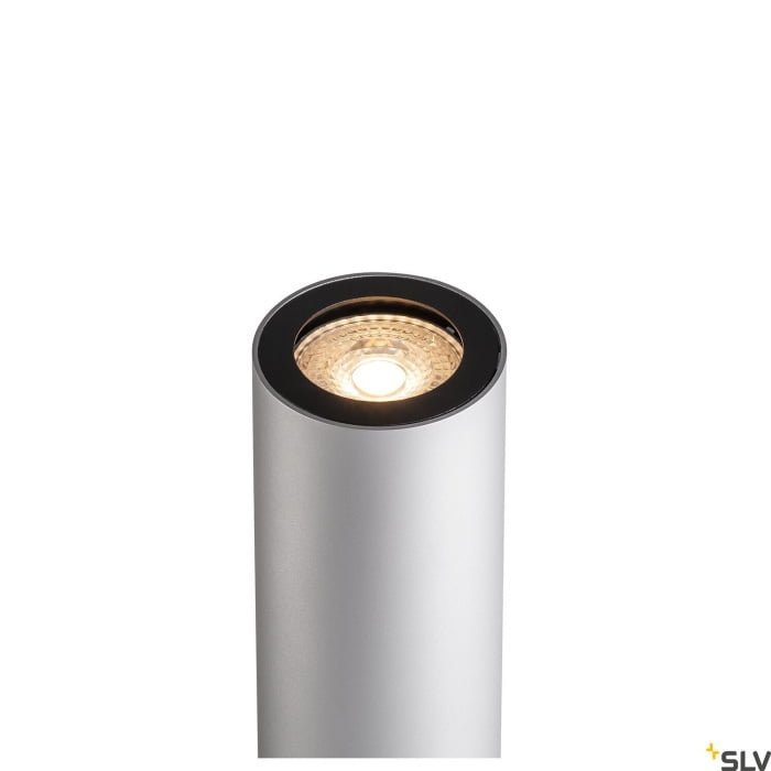 ENOLA B, Wandleuchte, QPAR51, rund, up/down, silbergrau/schwarz, max. 50 W, inkl. Zierring silbergrau/schwarz 2