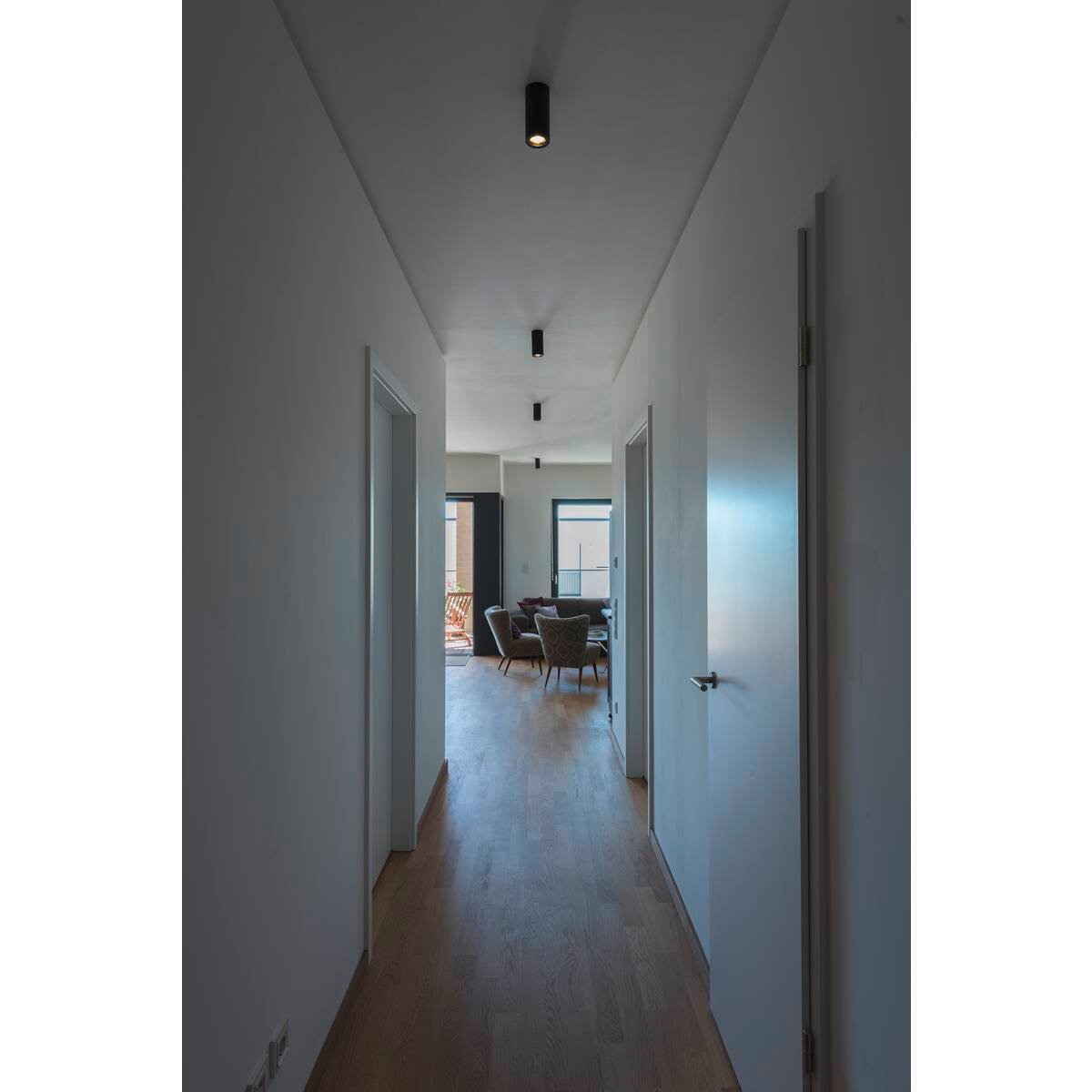 ENOLA_B CL-1, Deckenleuchte, QPAR51, rund, schwarz, max. 35 W 2