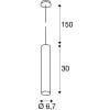ENOLA B, Pendelleuchte, QPAR51, weiß, max. 50W 10