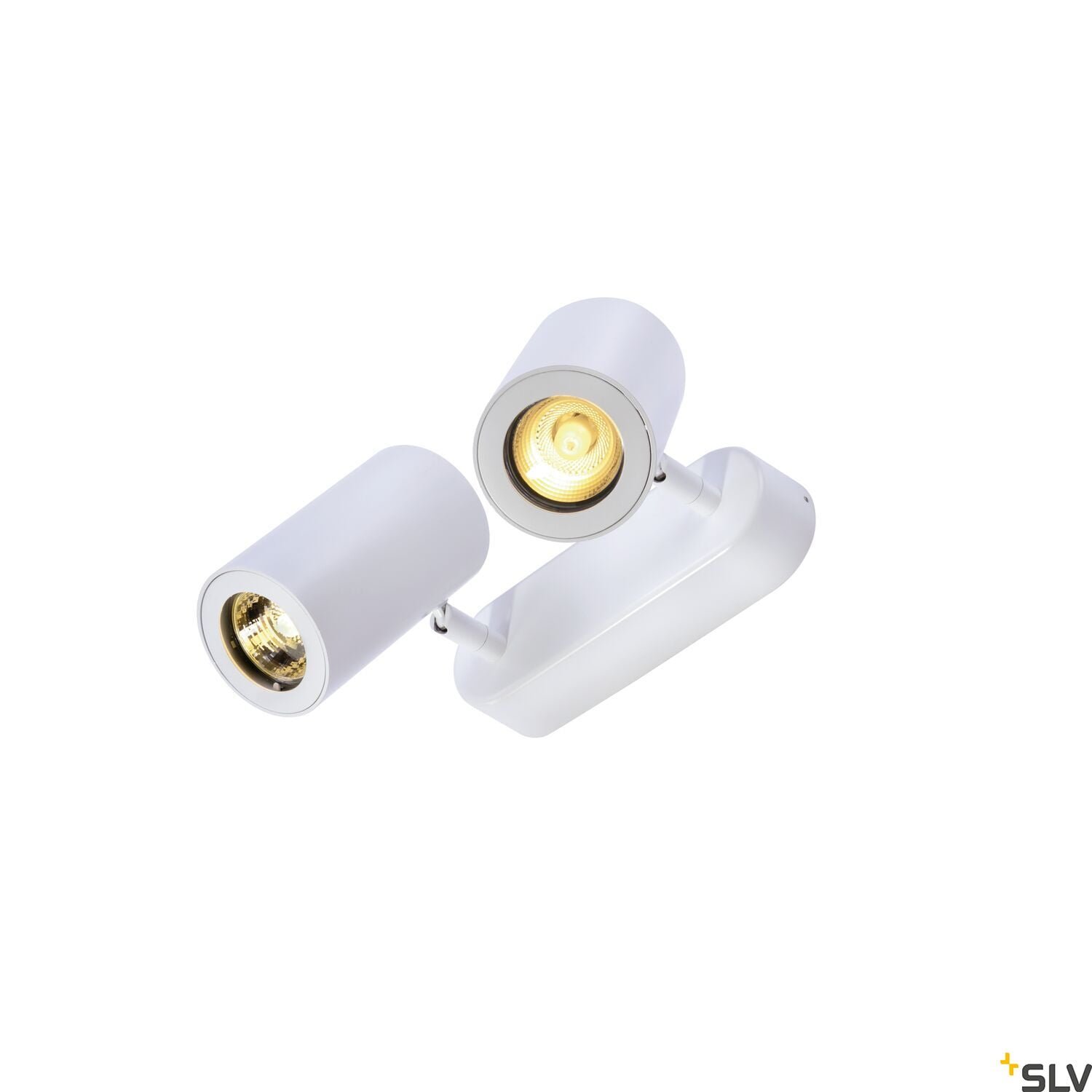 ENOLA B, Wand- und Deckenleuchte, Spot, zweiflammig, QPAR51, weiß, max. 100W