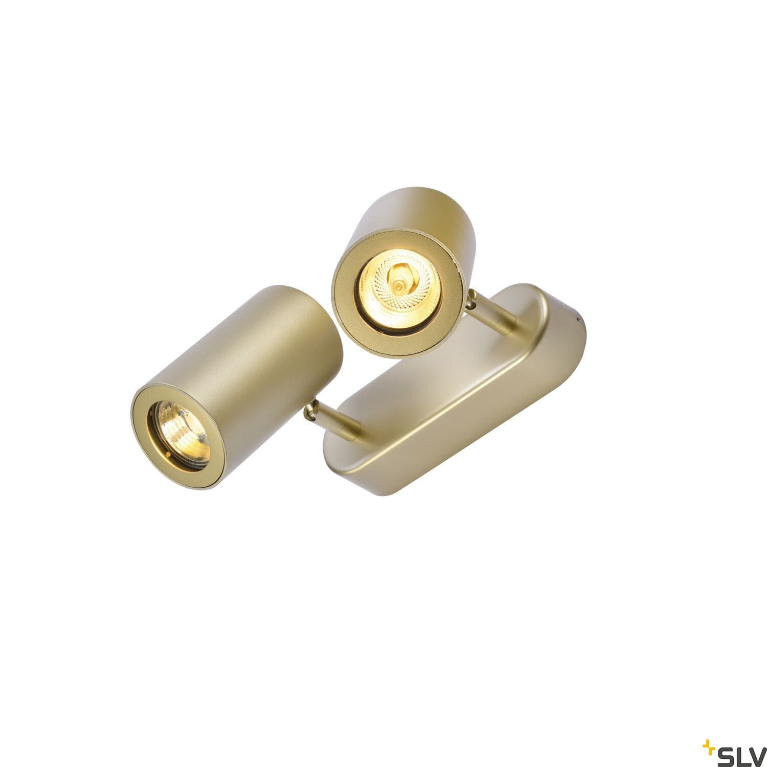 ENOLA B, Wand- und Deckenleuchte, Spot, zweiflammig, QPAR51, messing, max. 100W