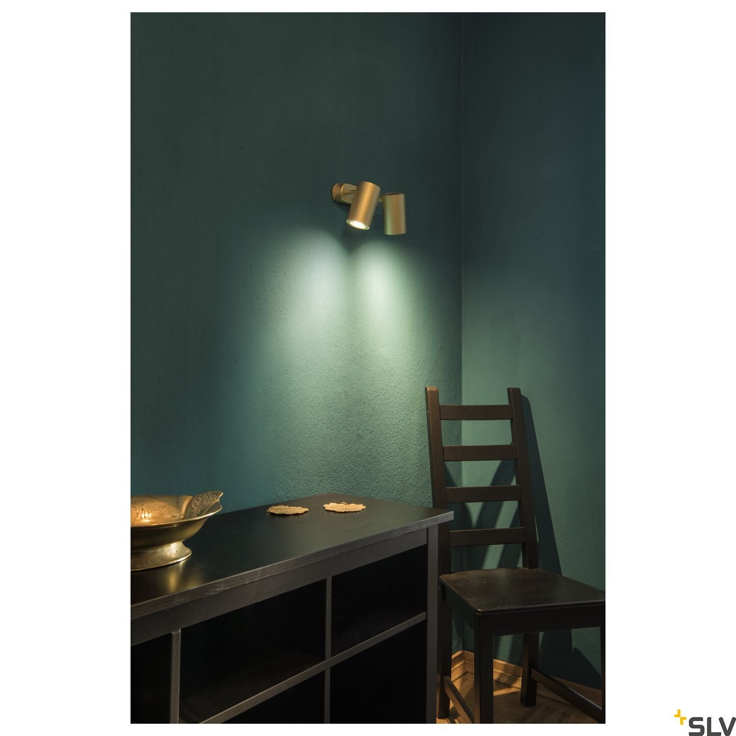 ENOLA B, Wand- und Deckenleuchte, Spot, zweiflammig, QPAR51, messing, max. 100W 4