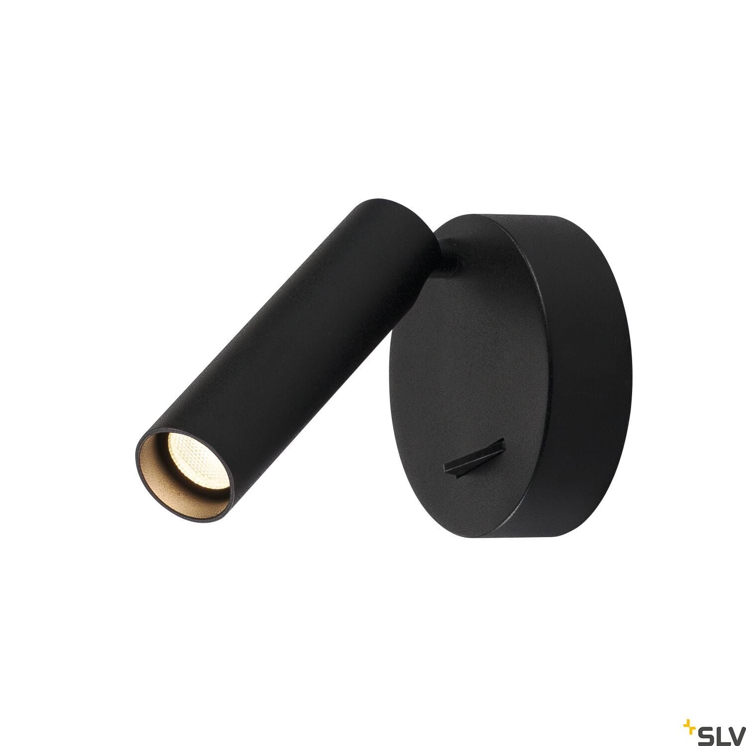 KARPO 30, Wand- und Deckenleuchte, einflammig, LED, 3000K, rund, schwarz, mit Schalter, 7,5W