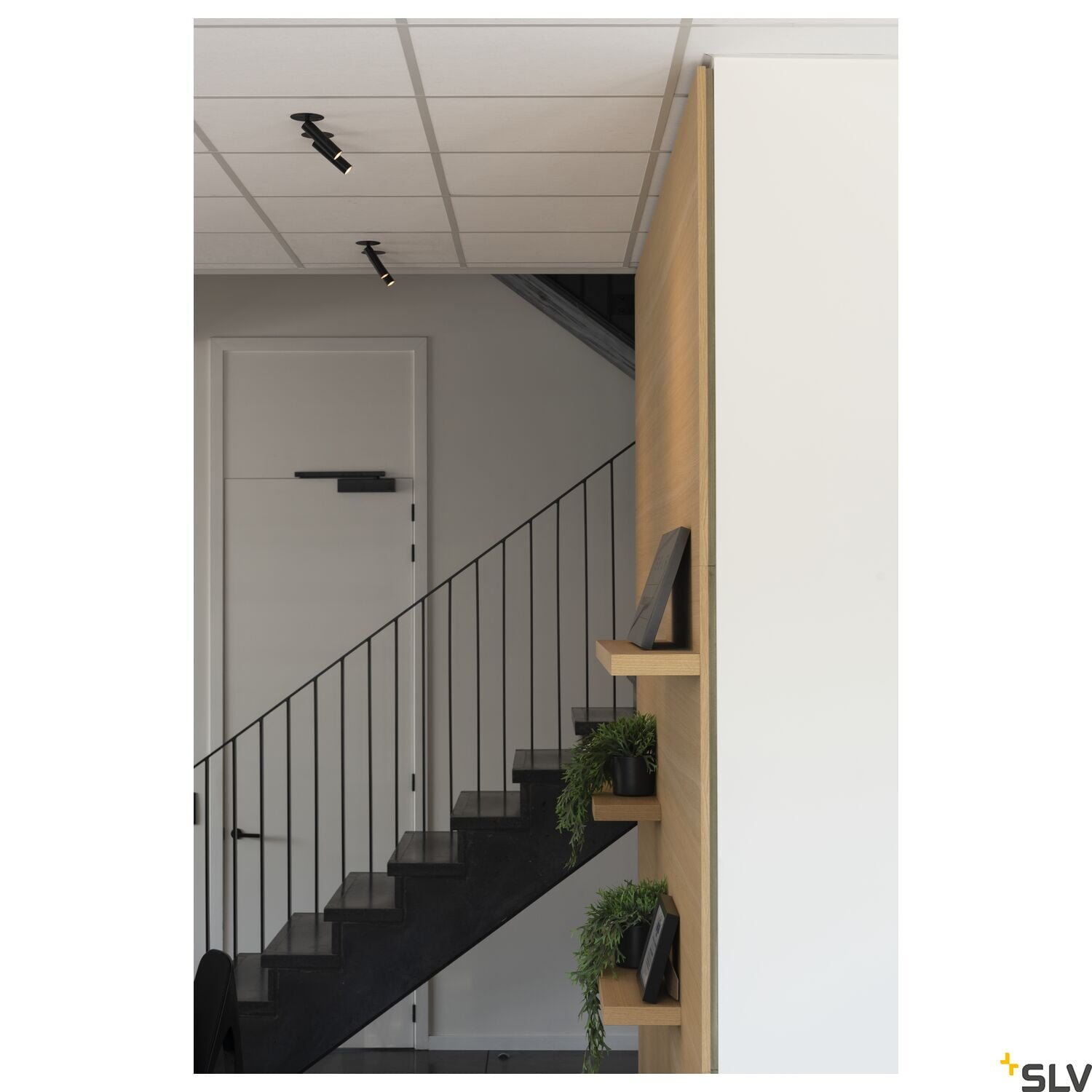 KARPO 30, Einbauleuchte, einflammig, LED, 3000K, schwarz, Rosette flach, 7,5W 4