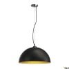 FORCHINI 50, Pendelleuchte, A60, rund, schwarz matt/gold, Ø 50 cm, max. 40W 8