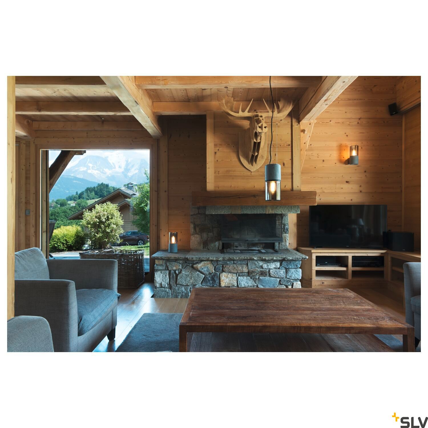 LISENNE, Wandleuchte, TC-(D,H,T,Q)SE, steingrau, max. 23W 5