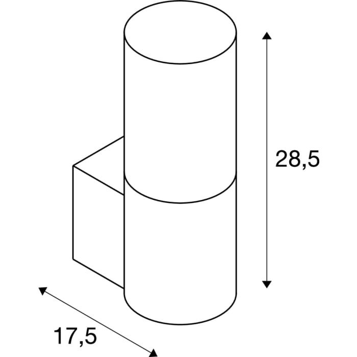 LISENNE, Wandleuchte, TC-(D,H,T,Q)SE, steingrau, max. 23W 6