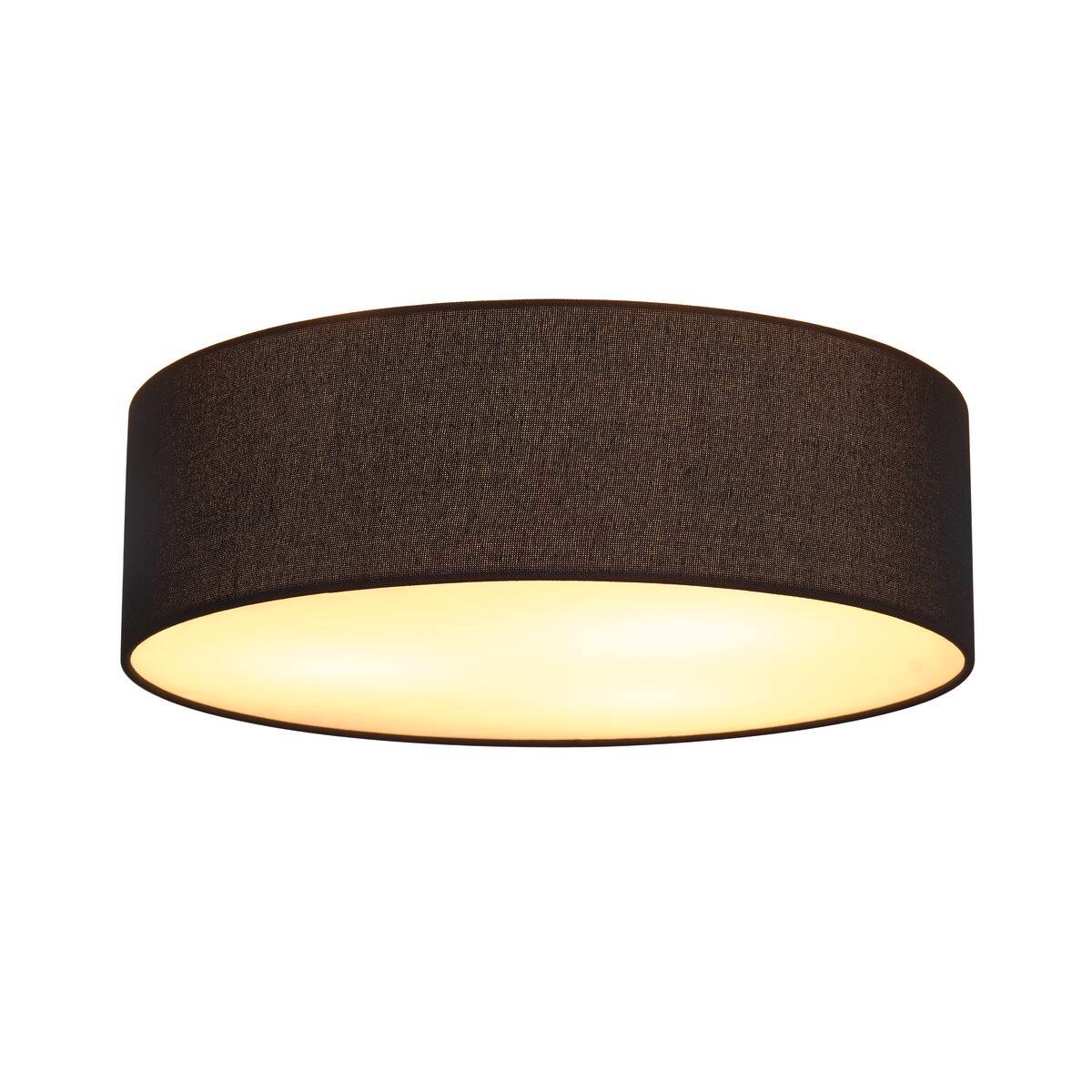 TENORA CL-1, Deckenleuchte,  rund, Schirm schwarz Ø/H 50/15 cm, max. 69W