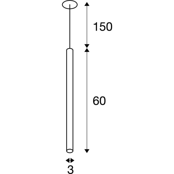 HELIA 30, Pendelleuchte, LED, 3000K, rund, weiß, flache Rosette zum Einbau, 7,5W 5
