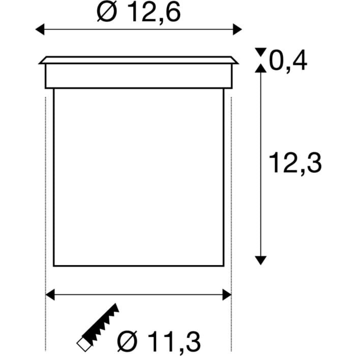 ROCCI,  Bodeneinbauleuchte, LED, 3000K, IP67, rund, edelstahl 316, max. 6W 4