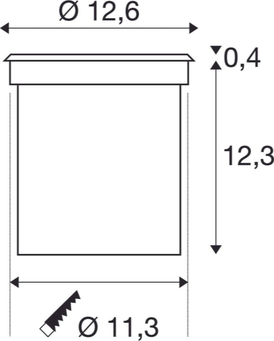 ROCCI,  Bodeneinbauleuchte, LED, 3000K, IP67, rund, edelstahl 316, max. 6W 4