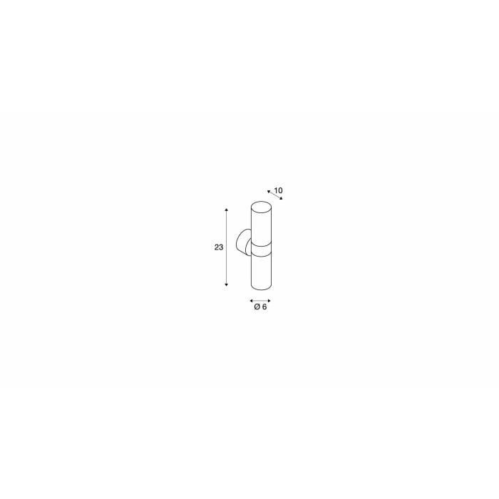 ASTINA,  Wandleuchte, TCR50-SE, IP44, rund, up/down, weiß, max. 44W 2