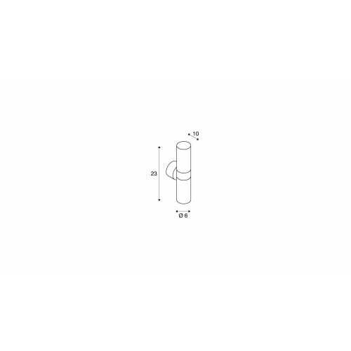 ASTINA,  Wandleuchte, TCR50-SE, IP44, rund, up/down, anthrazit, max. 44W