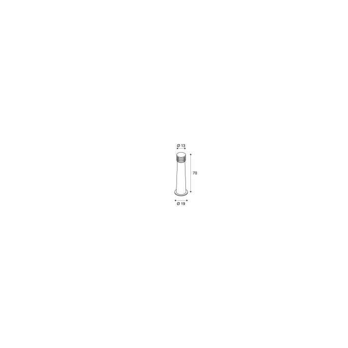 RUSTY 70,  Standleuchte, TC-DSE, IP55, rund, stahl gerostet, Ø/H 19/70 cm, max. 11W 2