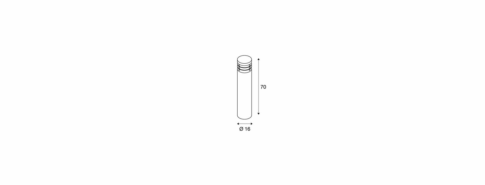 VAP 70,  Standleuchte, TC-HSE, IP44, rund, edelstahl 304, Ø/H 16/70 cm, max. 23W 2