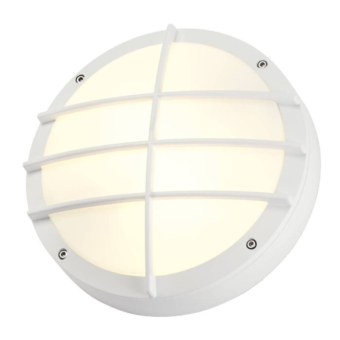 BULAN GRID,  Wand- und Deckenleuchte, TC-TSE, IP55, rund, weiß, max. 50W
