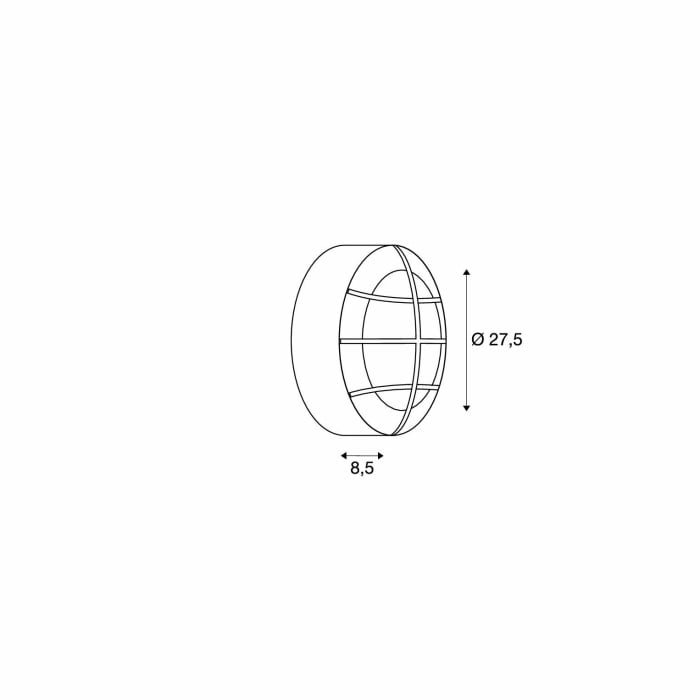 BULAN GRID,  Wand- und Deckenleuchte, TC-TSE, IP55, rund, weiß, max. 50W 2