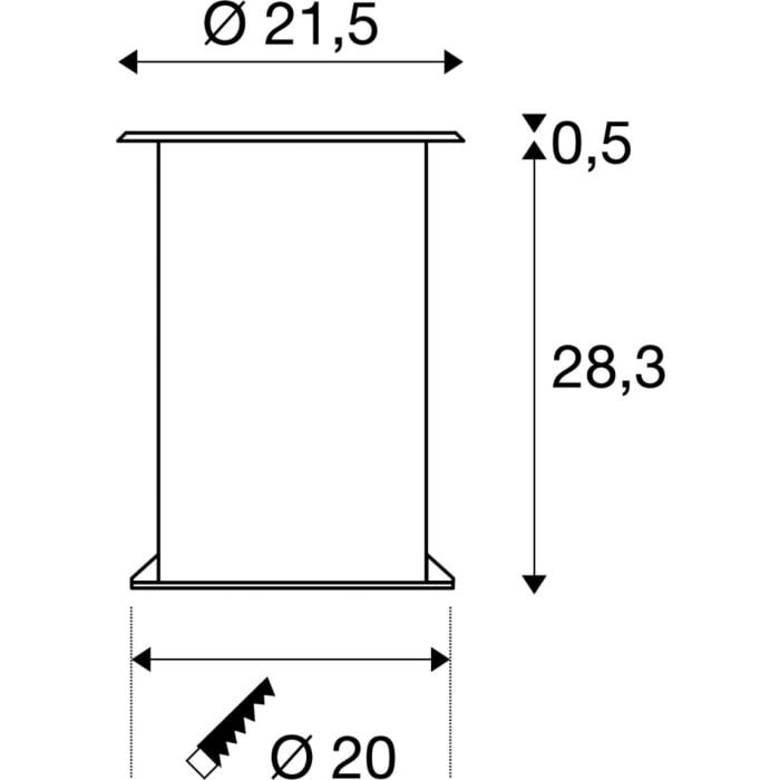 DASAR® 215,  Bodeneinbauleuchte, TC-(D,H,T,Q)SE, IP67, rund, edelstahl 316, max. 80W 4