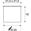 DASAR® 215,  Bodeneinbauleuchte, QPAR111, IP67, eckig, edelstahl 316, max. 75W 6
