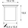 DASAR® 70,  Bodeneinbauleuchte, QPAR51, IP67, eckig, edelstahl 304, max. 35W 12