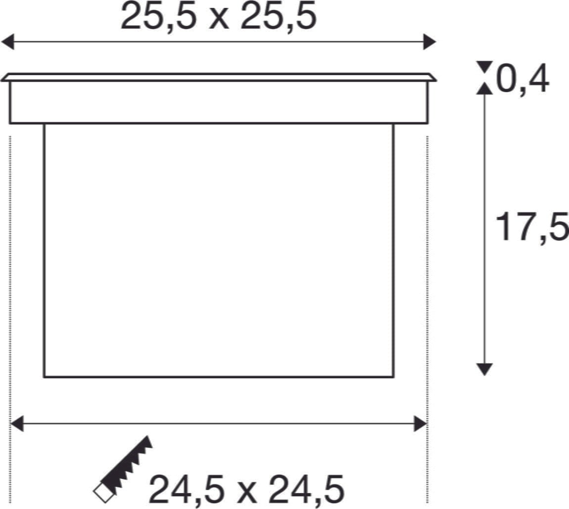 DASAR® 255,  Bodeneinbauleuchte, LED, 3000K, IP67, edelstahl 316, asymmetrisch, 34W 4