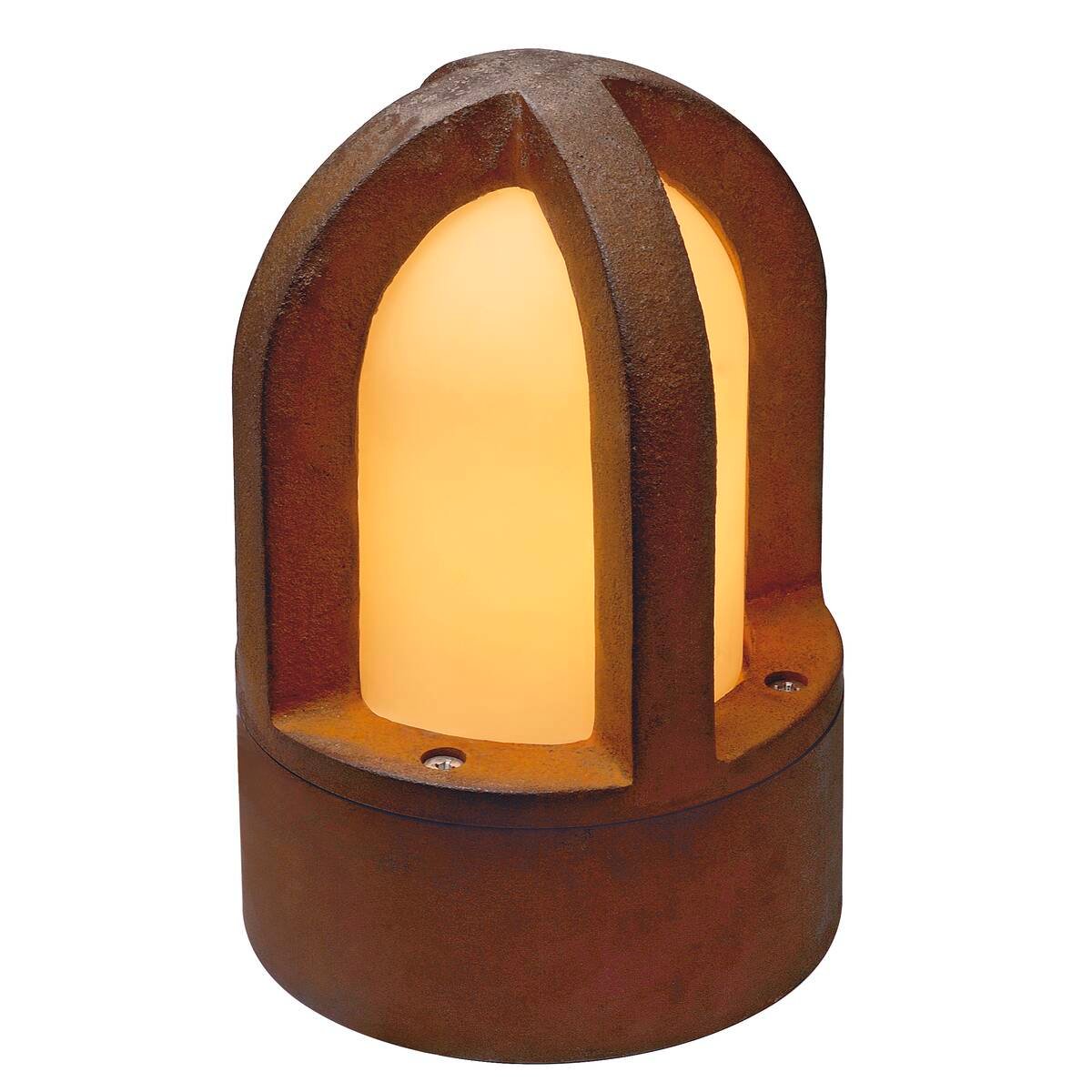 RUSTY CONE,  Standleuchte, C35, rund, stahl gerostet, Ø/H 15/24 cm, max. 40W, IP54