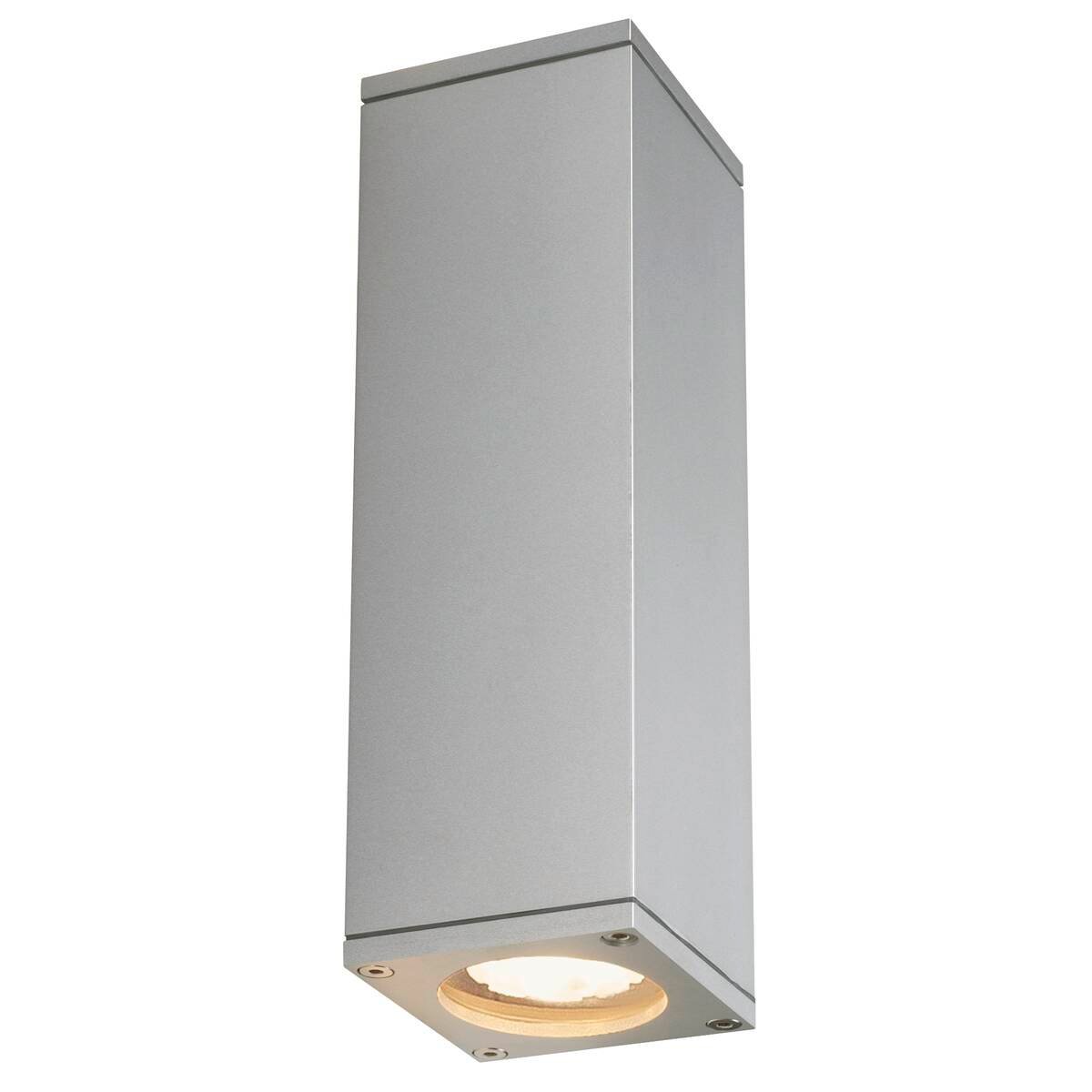 THEO,  Wandleuchte, QPAR51, IP44, eckig, up/down, silbergrau, max. 70W 2