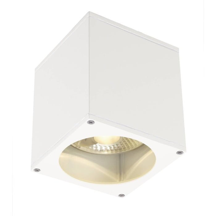 BIG THEO,  Deckenleuchte, QPAR111, IP44, eckig, weiß, max. 75W