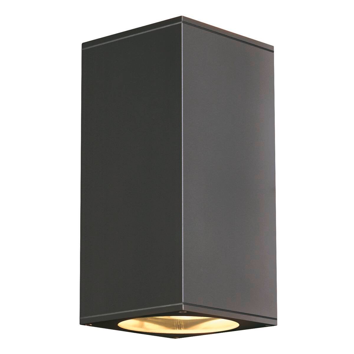 BIG THEO,  Wandleuchte, QPAR111, IP44, eckig, up/down, anthrazit, max. 150W