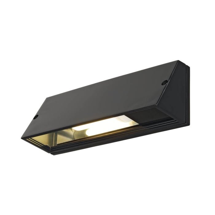 PEMA,  Wandleuchte,  IP44, rechteckig, schwarz, max. 15W