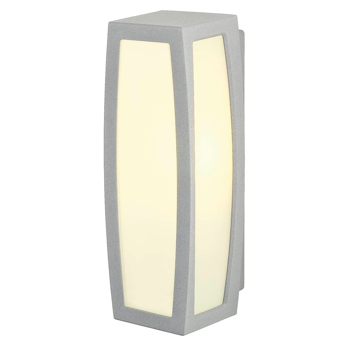 MERIDIAN BOX,  Wandleuchte,  IP54, silbergrau, max. 20W, mit Sensor 2