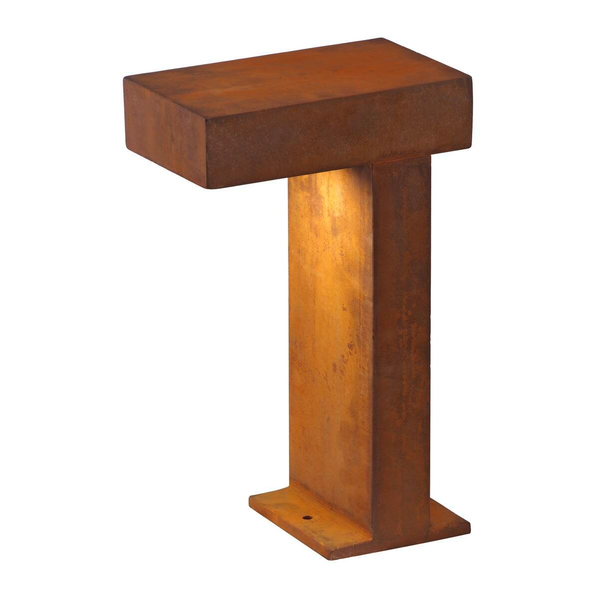 RUSTY PATHLIGHT,  Standleuchte, Energiesparleuchte GX53, IP44, stahl gerostet, max. 9W