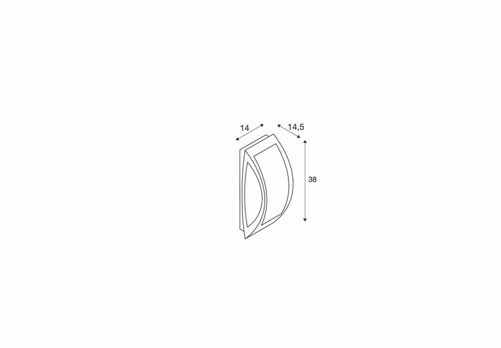 MERIDIAN 2,  Wand- und Deckenleuchte,  IP54, anthrazit, max. 25W 2