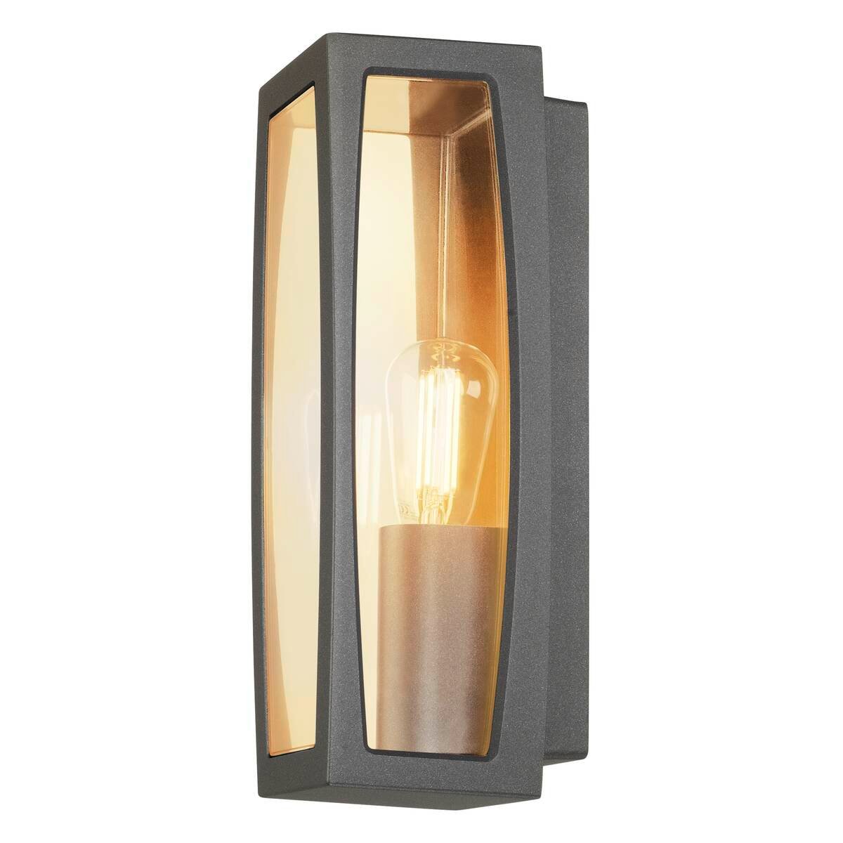 MERIDIAN BOX 2,  Wandleuchte,  anthrazit, max. 25W, klarer Kunststoff 3