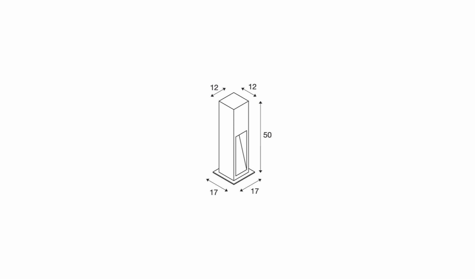 ARROCK STONE,  Standleuchte, LED, 3000K, eckig, steingrau, L/B/H 12/12/50 cm, max. 6W 2