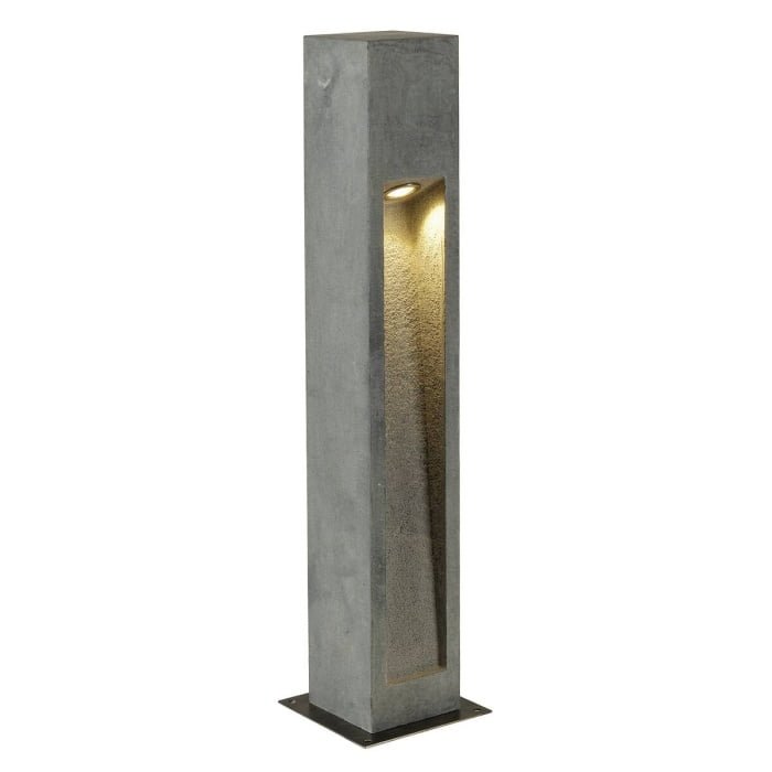 ARROCK STONE,  Standleuchte, LED, 3000K, eckig, steingrau, L/B/H 12/12/75 cm, max. 6W