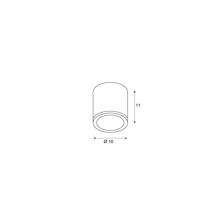 SITRA,  Deckenleuchte, TCR-TSE, IP44, rund, anthrazit, max. 9W 2