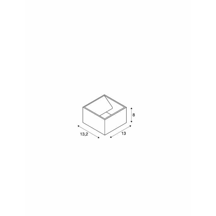 LOGS WALL,  Wandleuchte, LED, 3000K, IP44, eckig, silbergrau, 8W 2