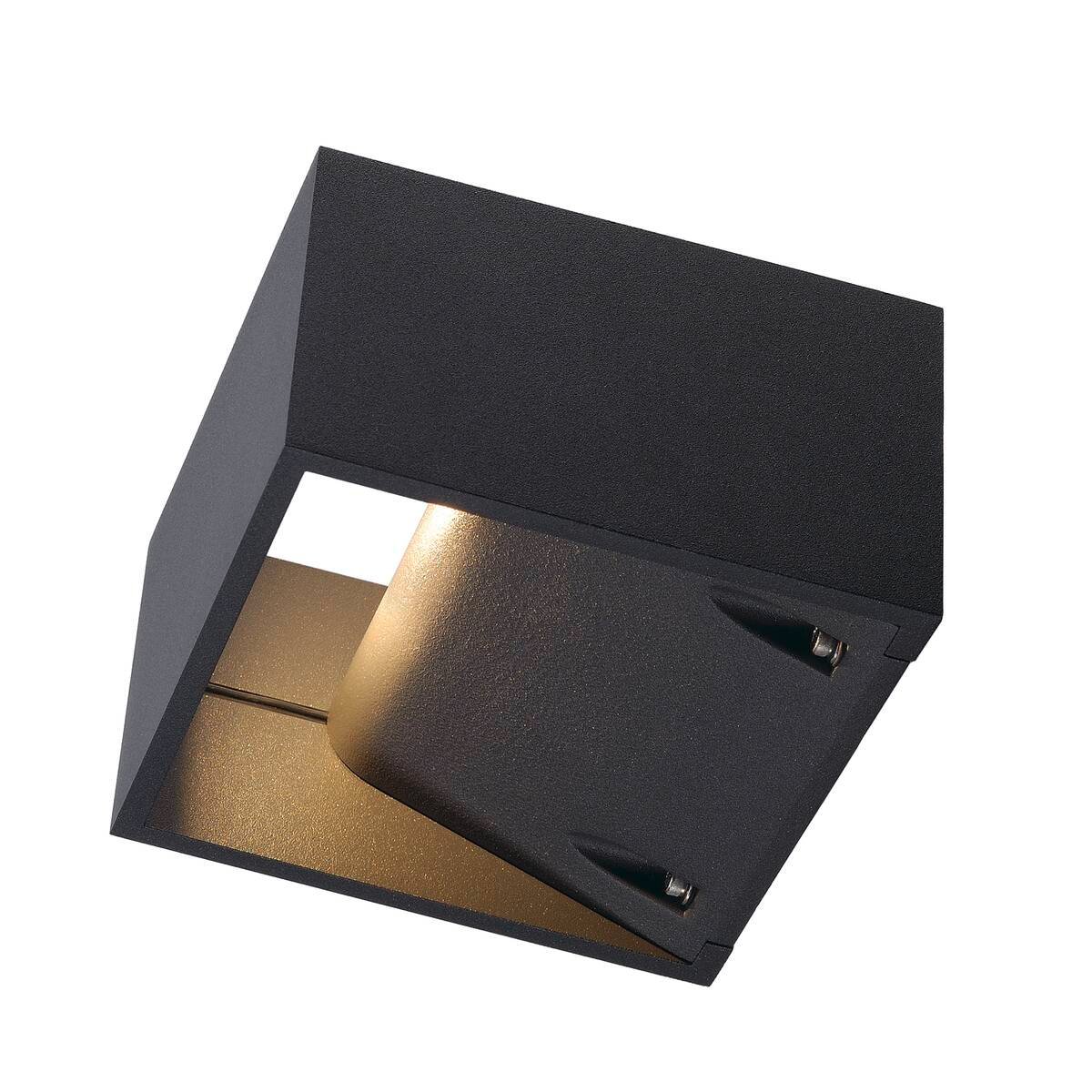 LOGS WALL,  Wandleuchte, LED, 3000K, IP44, eckig, anthrazit, 8W