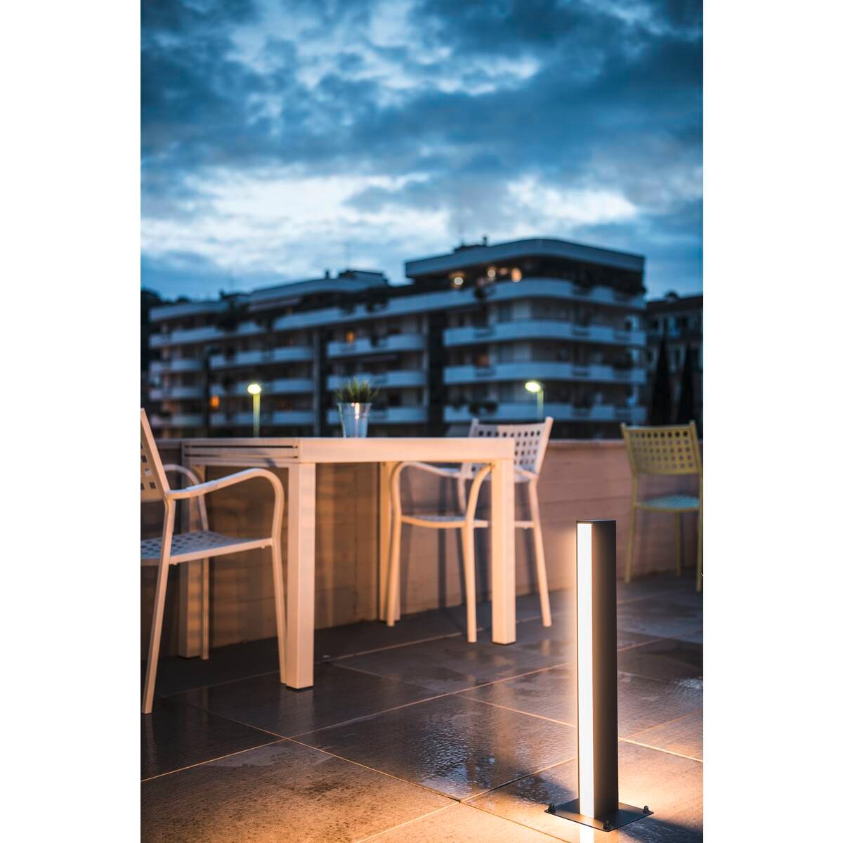 H-POL, Wege- und Standleuchte, zweiflammig, LED, 3000K, anthrazit, L/B/H 16,5/16,5/66 cm 3