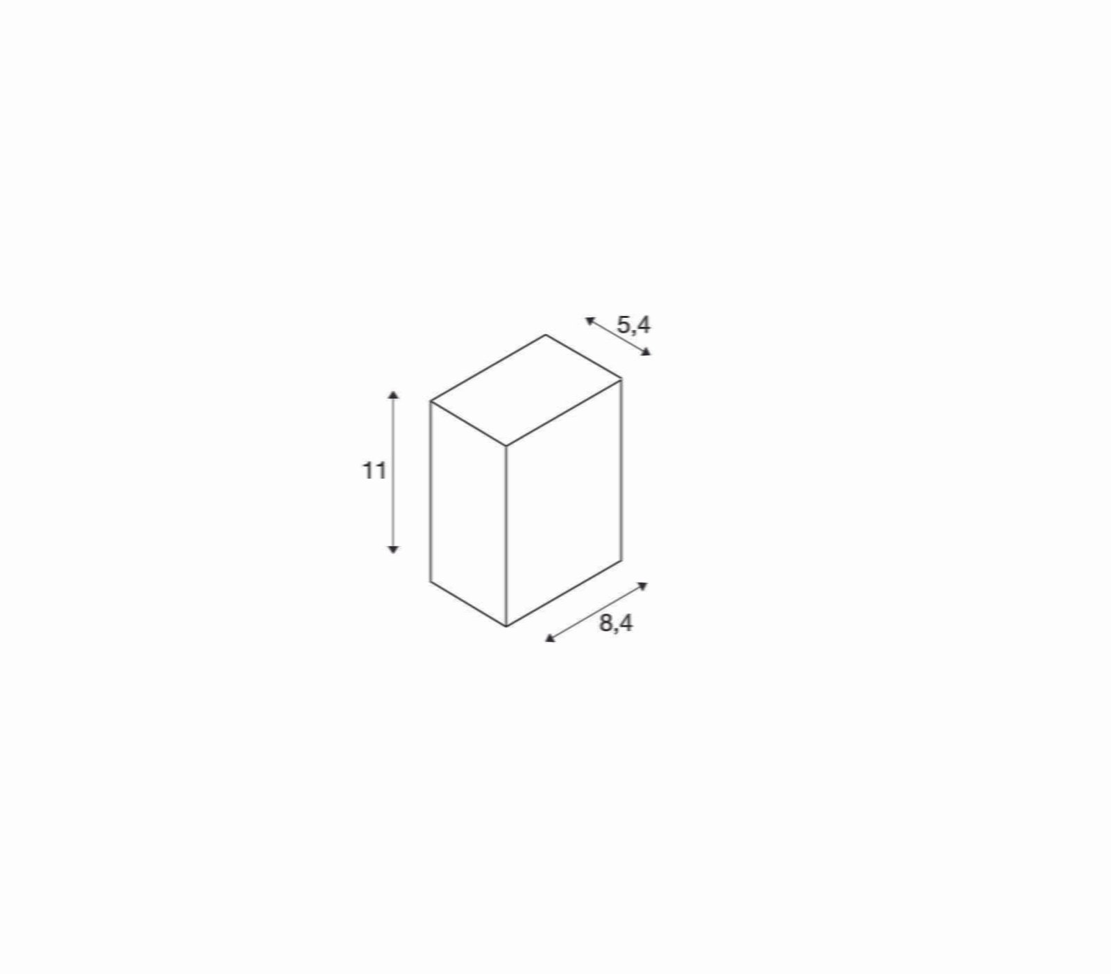 QUAD 1 XL, Wandleuchte, LED, 3000K, IP44, eckig, weiß, 3,2W 2