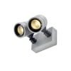 MYRA WALL,  Wand- und Deckenleuchte, zweiflammig, QPAR51, IP55, silbergrau, max.100W 5