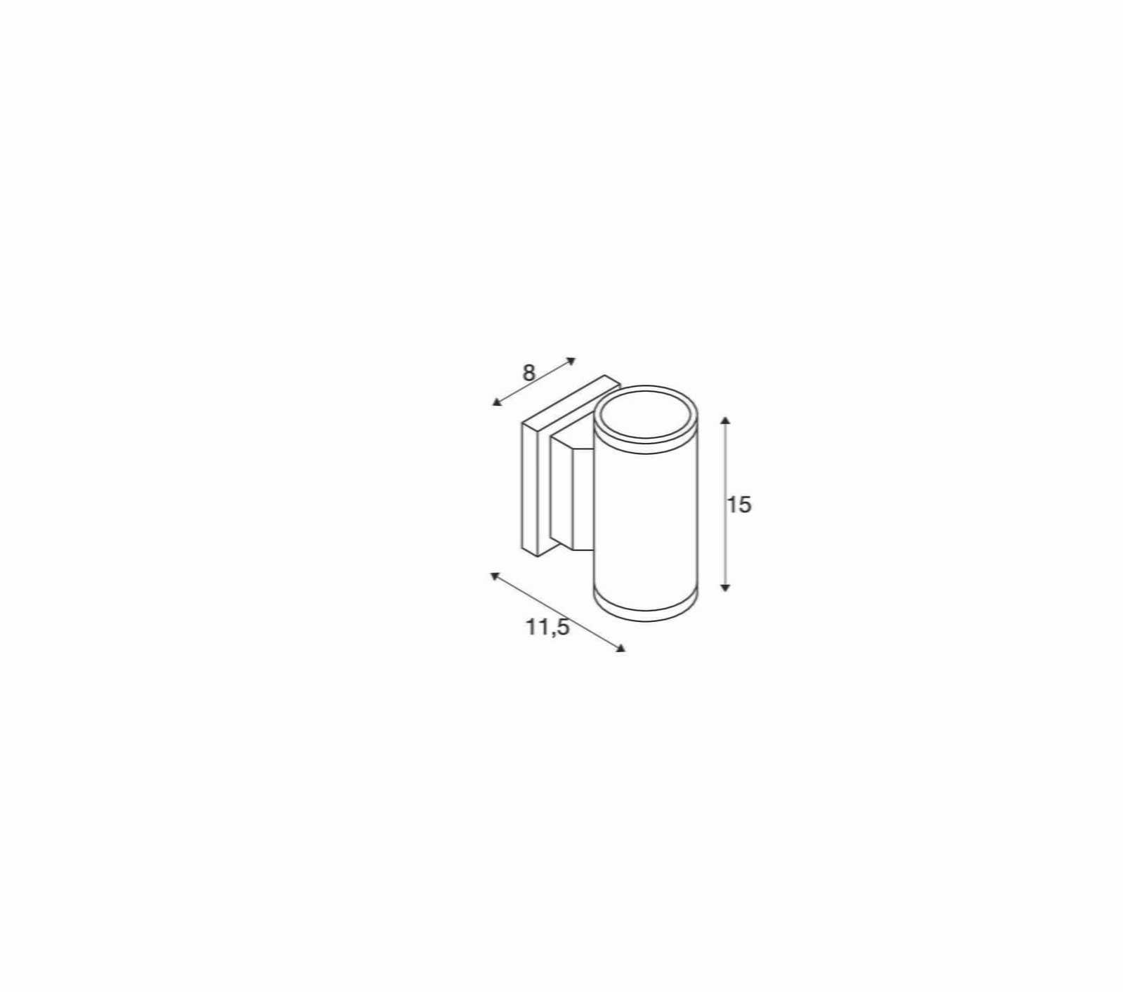 MYRA,  Wandleuchte, QPAR51, IP55, up/down, anthrazit, max. 70W 2