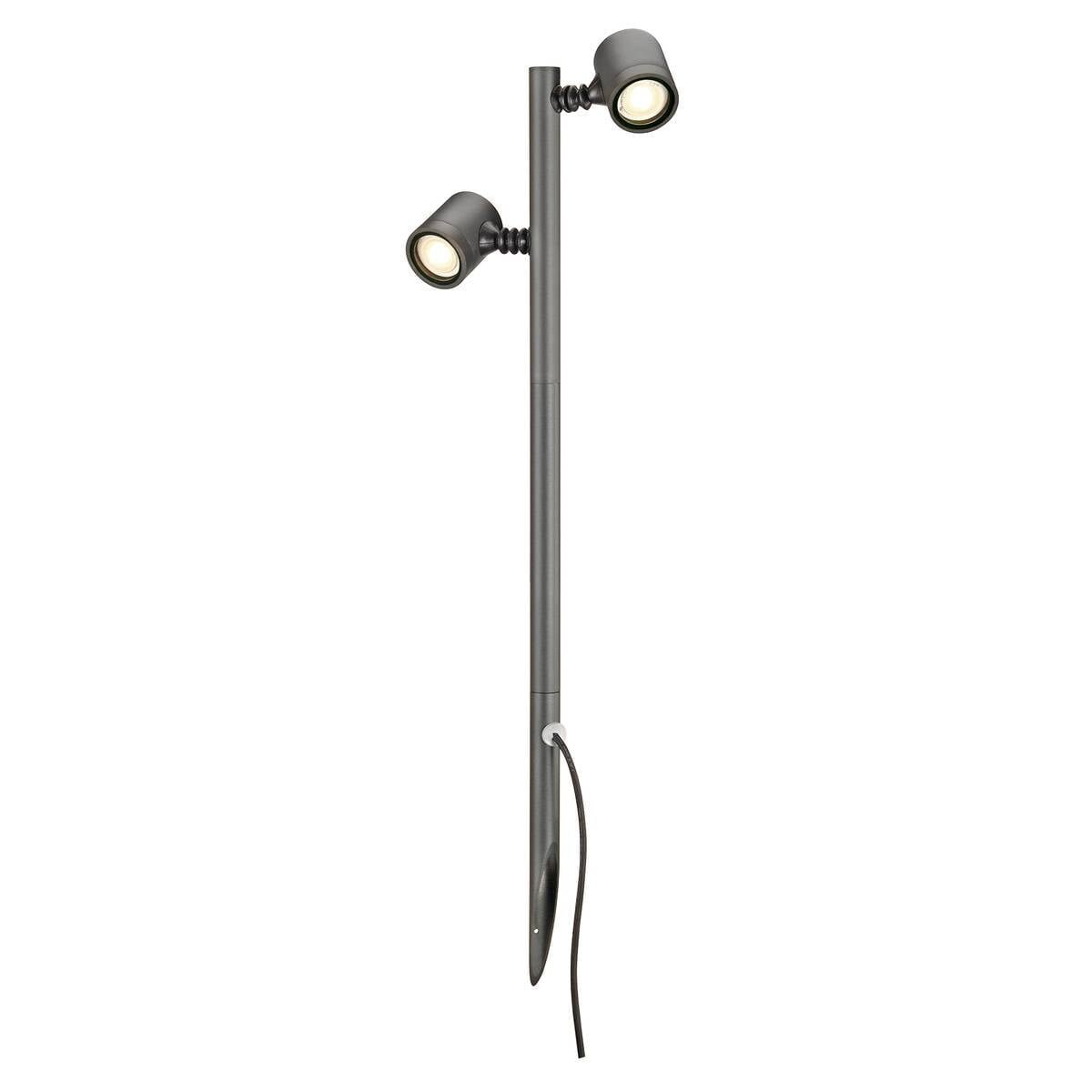 MYRA 2,  Spiessleuchte, zweiflammig, LED GU10 51 mm, IP44, anthrazit, 18 W 4