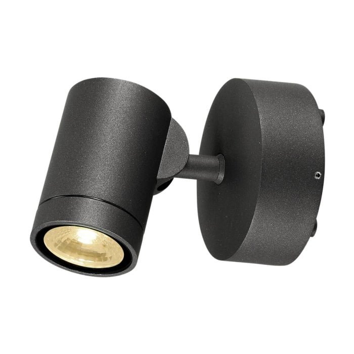 HELIA,  Wandleuchte, einflammig, LED, 3000K, IP55, anthrazit, schwenkbar, 8W