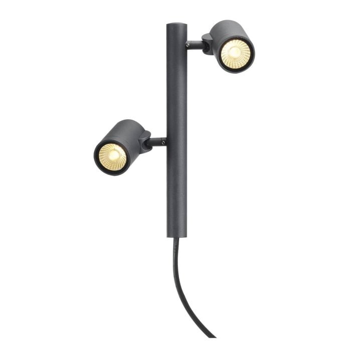 HELIA,  Standleuchte, zweiflammig, LED, 3000, IP55K, anthrazit, 16W, optional Spiessleuchte