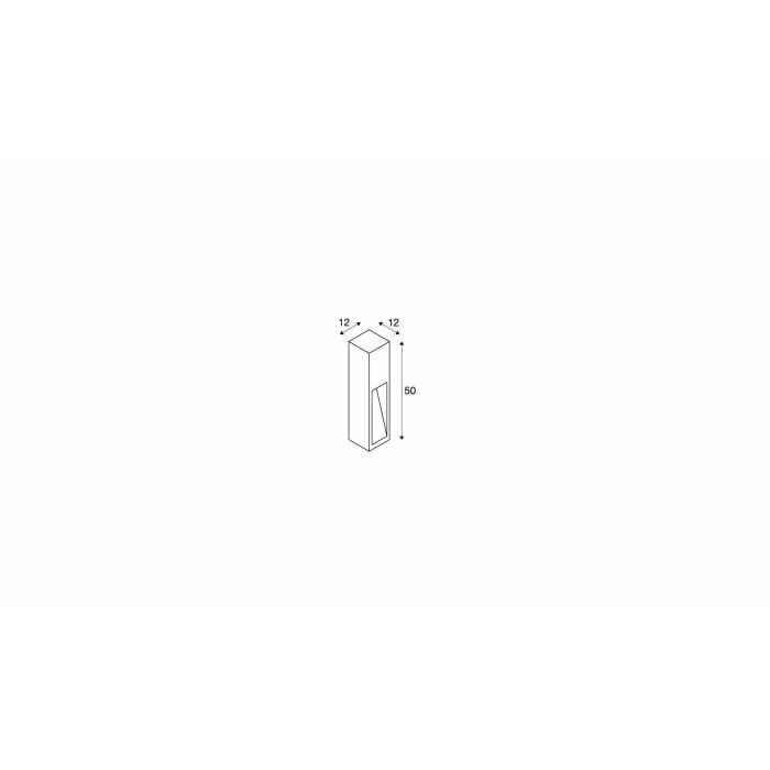 RUSTY SLOT 50,  Standleuchte, LED, 3000K, stahl gerostet, L/B/H 12/12/50 cm 3