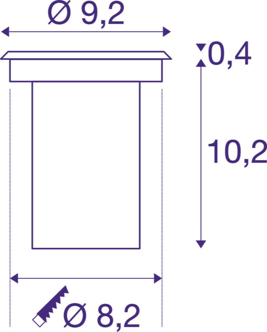 DASAR® 920, HV  LED Bodeneinbauleuchte, LED, 3000K, IP67, rund, Blende edelstahl gebürstet, 230V, 5,6W 3