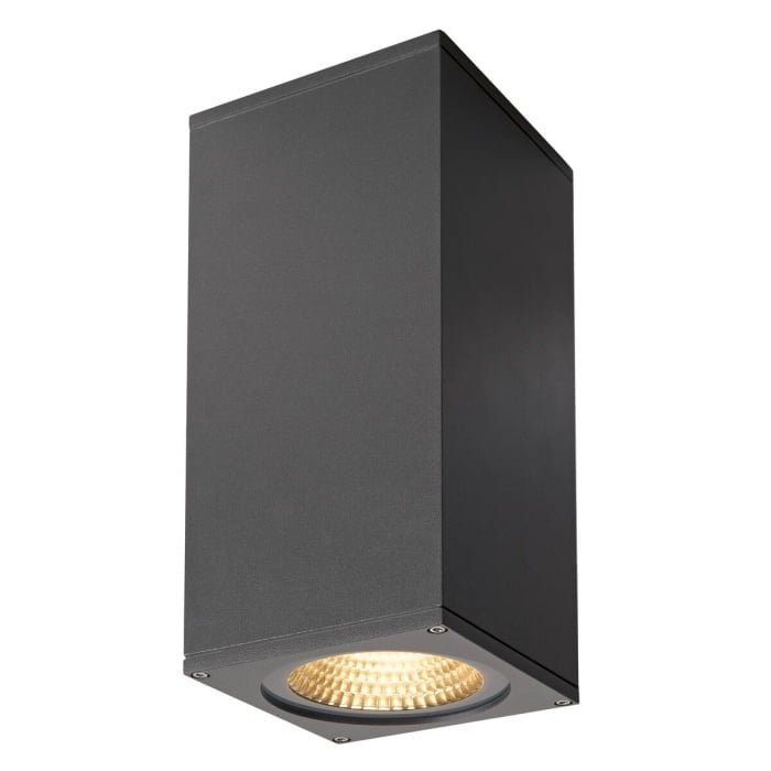 BIG THEO WALL,  Wandleuchte, zweiflammig, LED, 3000K, Flood up/Beam down, silbergrau