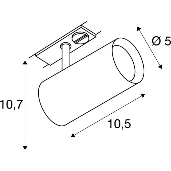 NOBLO SPOT, silbergrau, 2700K, 36°, inkl. 1P.-Adapter 2